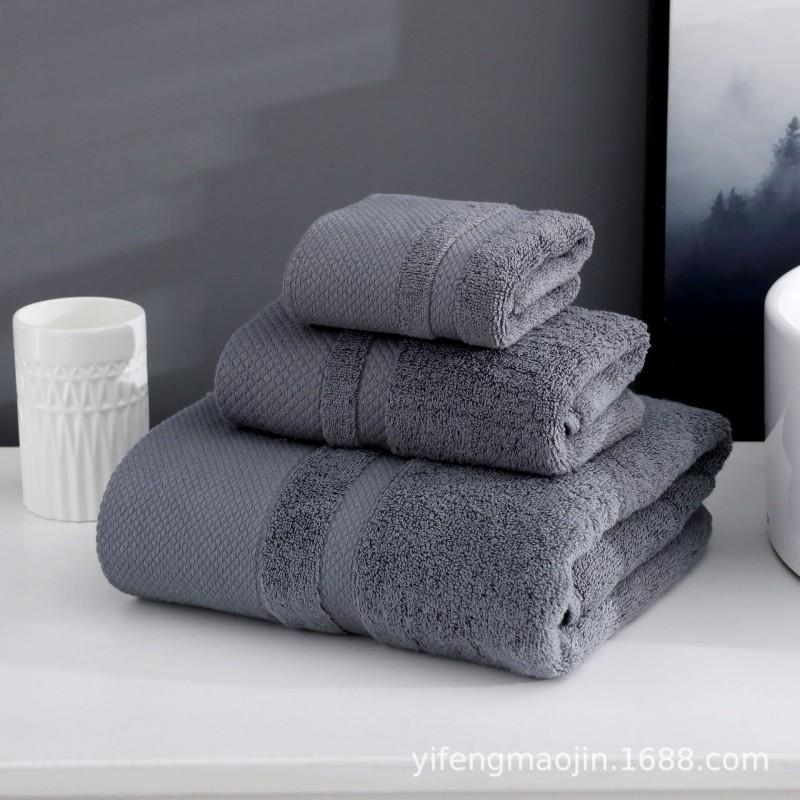 Premium 100% Cotton Bath Towel Set 3-Piece Thick Absorbent Hotel Spa Home Use Soft Plush