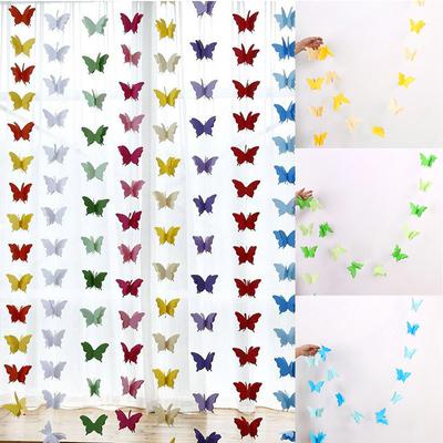 Wedding Room Layout Paper Flower Colorful Suspension Design Big Bowknot Butterfly Flower Birthday Party