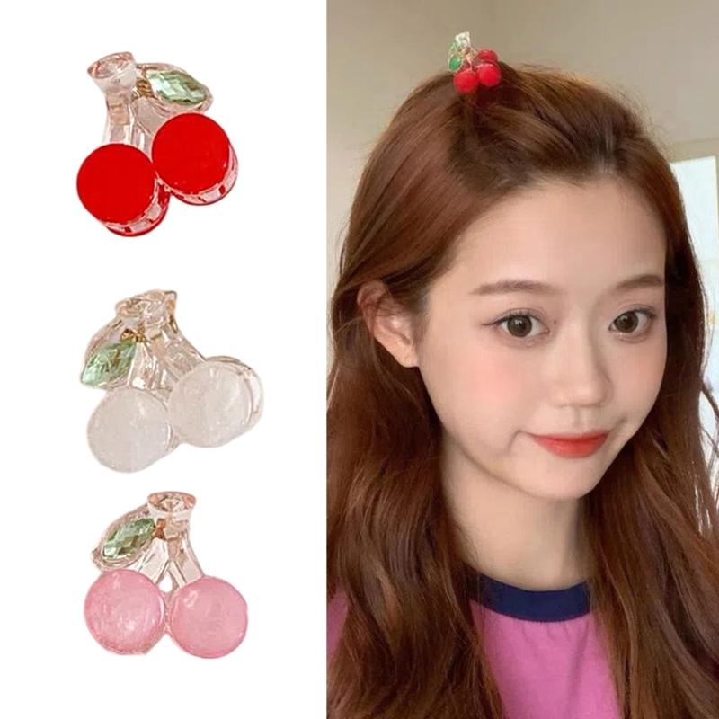Packung mit 10 Kirsch-Haarklammern Süße Frucht-Haarspange Modische Haaraccessoires für Damen und Kinder Beliebte Haarspange