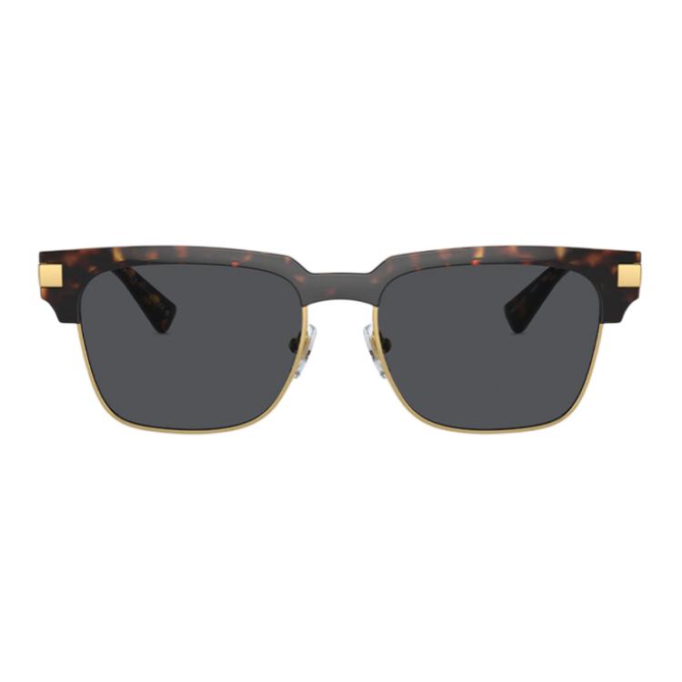 Versace Mirror Leg Decoration Nylon Injected Irregular Shape Sunglasses Men Sunglasses Tortoiseshell O4447-O1088755