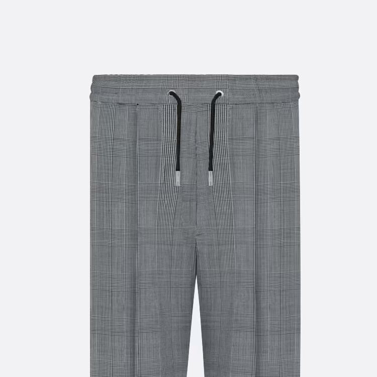 Dior Casual Pants Men's Gray Moderate Straight Fit Pants 113C112A4995-C980
