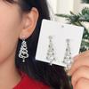Christmas Tree Diamond Earring Women Sparkling Zircon Alloy Eardrop Girls Festival Party Lightweight Flash Sweet Dangle Earrings