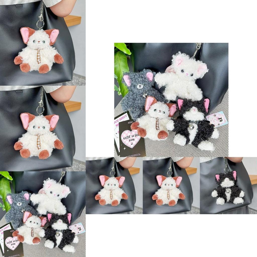 Adorable Plush Devon Rex Cat Keychain Keyring Accessory Cute Gift For All Ages