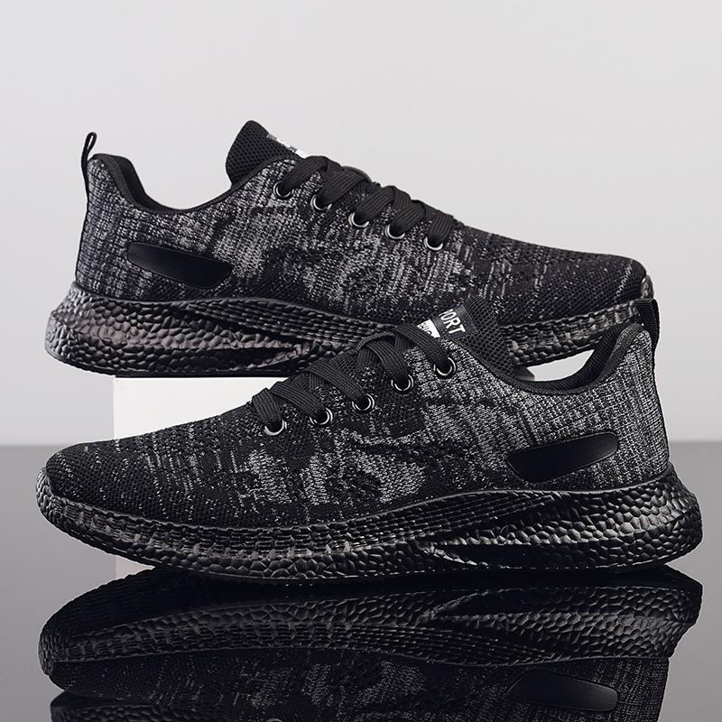 

Men s shoes 2025 spring new men s sports and leisure shoes versatile trendy shoes flying woven mesh soft sole running trendy shoes men 44