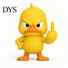 Sculpted Duck Gifts Angry Figurine Collection, Funny Yellow Desktop Ornament, Cute Grumpy Small Plastic Statues Statue for Home Office Car Dashboard