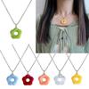 Simple Acrylic Flower Pendant Necklace Fashion Collar Necklaces Clavicle Chain Choker Necklace Neck Chain Jewelry