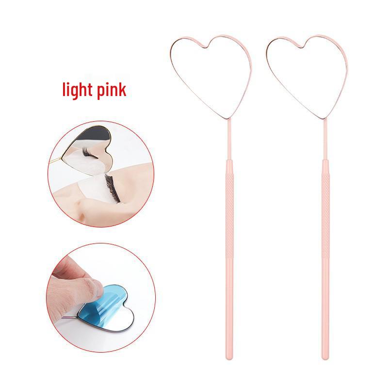 Stainless Steel Handheld Eyelash Inspection Mirror - Square Eyelash Extension Tool