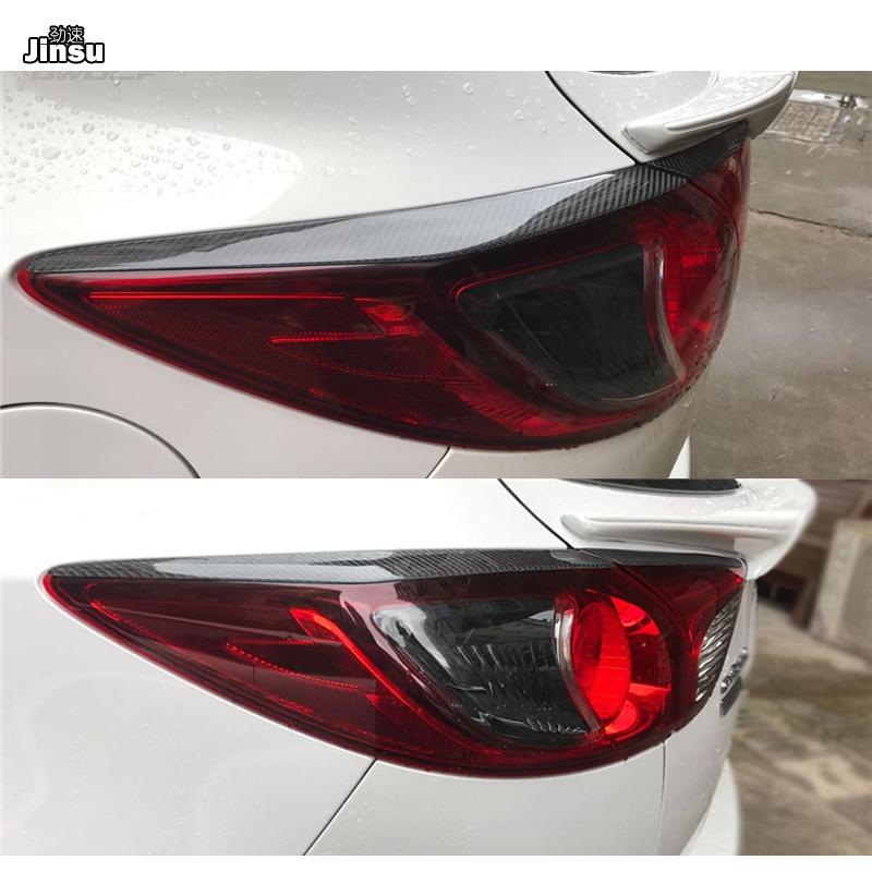 CX-5 Kohlefaser Rückleuchten-Augenbrauen Für Mazda CX5 SUV 2.0L 2.5L 2013 -2015 CX 5 Rücklicht Dekorationsaufkleber 4 Stück