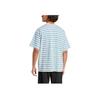 Adidas Originals Stripe T-Shirt Fashion Versatile Round Neck Short Sleeve Men Tops White Blue Light-Orange KB8355
