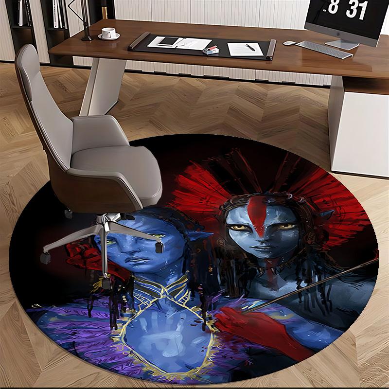 Avatar-Inspired Chair Mat - Round Carpet for Home Decor, Office Use, and Gifts0199b