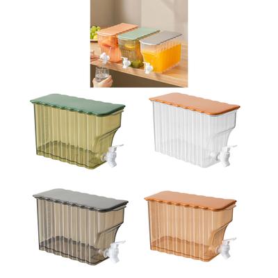 Beverage Liquid Drinks Container Fridges Drinks Dispensers with Tap & Lid Refrigerator Cold Beverage Dispensers Jugs