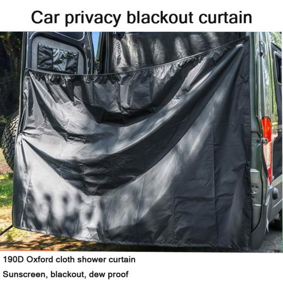 Yousheng Car Shower Curtain Rear Door Curtain for SUVs Trucks Vans Universal Oxford Sun Shield Privacy Divider Curtain