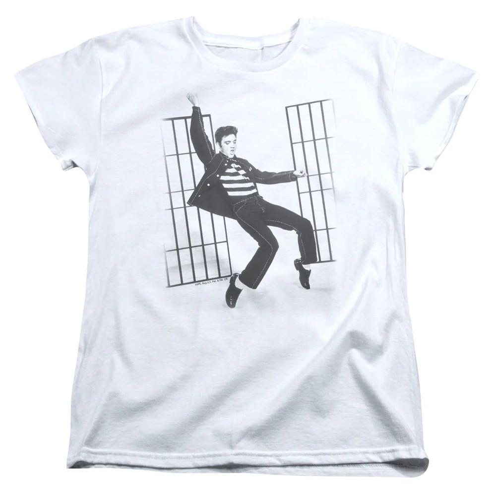 

Elvis Presley Jailhouse Rock Womens T Shirt White 4XL