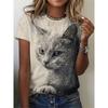 3D Printed Women's Short-sleeve T-shirt, Plus-size Women's Clothing, Fashionable and Versatile