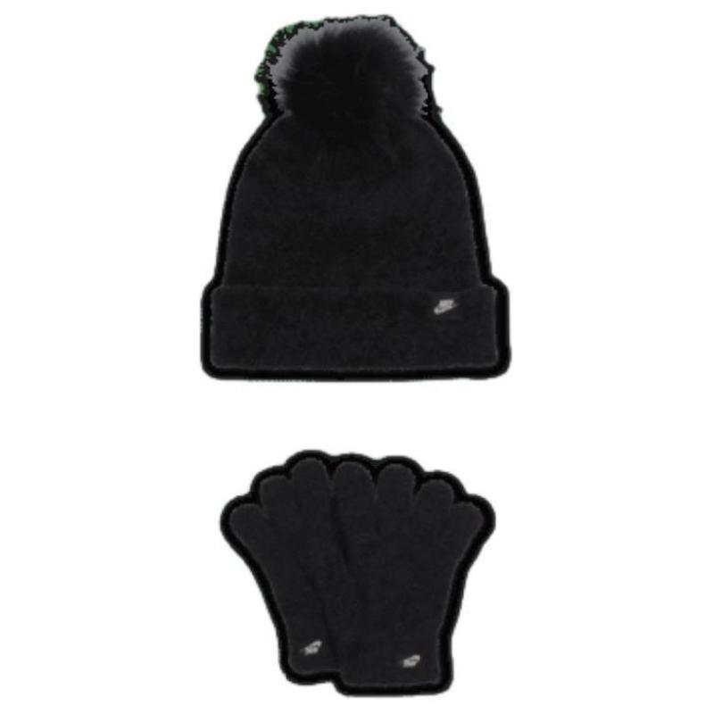 

Nike Faux Plush, Polyester Beanies Unisex Black Casual HV7192-010 OS чёрный