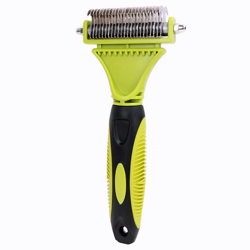 Dog Comb Knife Dogs Brush Stainless Steel Dog Brushes Pet Hair Remover Dogs Grooming Double Sided Combs for Pet Hair Cleaning