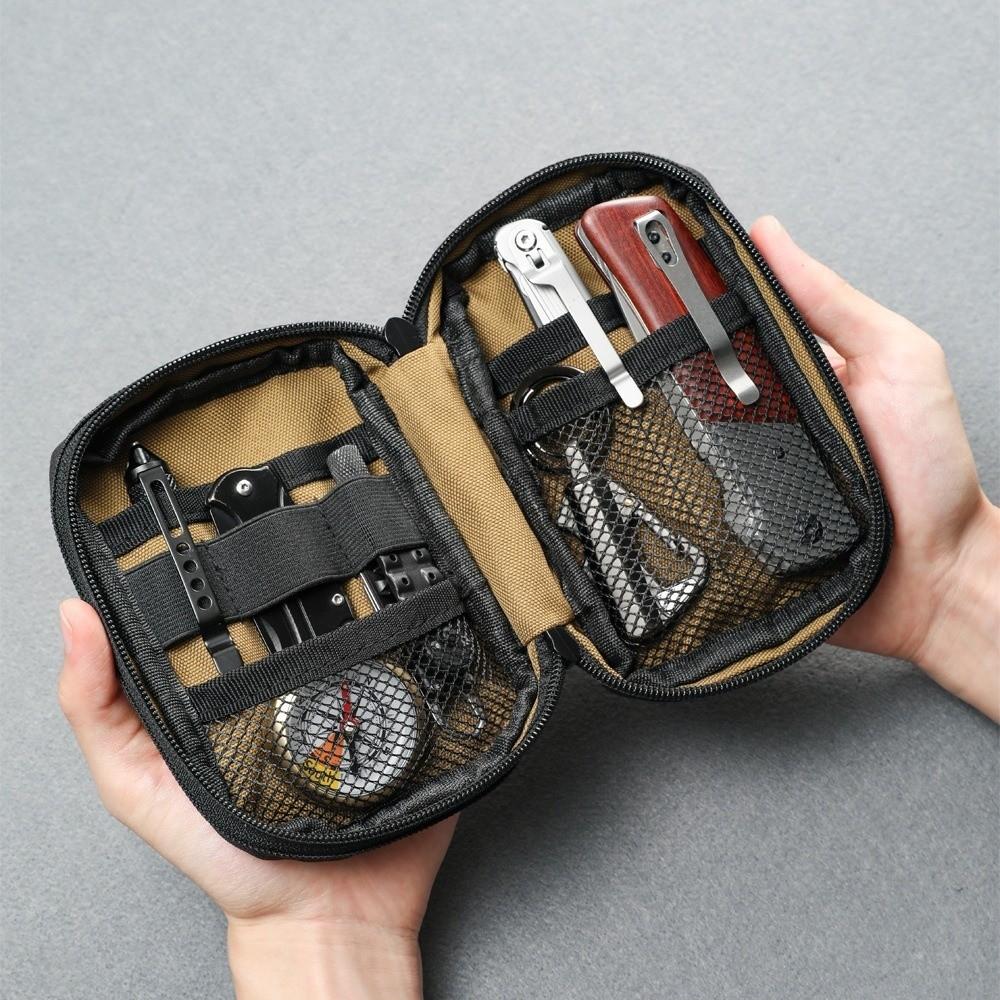 Portable Multi-function EDC Organizer Pouch Small Multi Tools Tool Storage Bag Zipper Utility EDC Pouch Outdoor