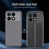 Redmi Note 15 Pro/K80 Pro Leather Texture Soft Case - Plain Leather Protective Cover