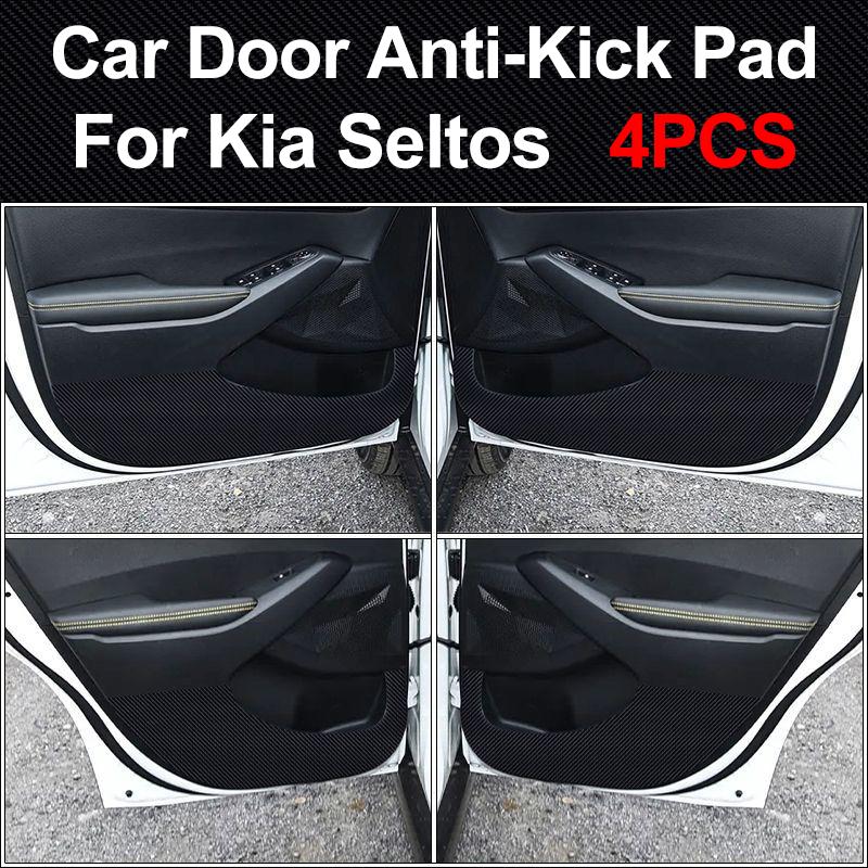 For Kia Seltos -2025 2024 Car Door Anti-Kick Pad Anti Dirt Mat Protection Sticker Auto Interior Accessories