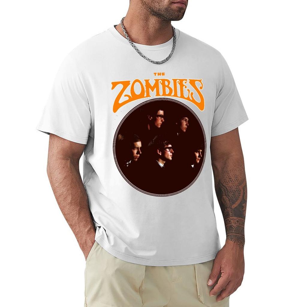 The Zombies Classic English Rock Band Sixties Logo Tshirt Sports Basic Short Sleeve Tshirt