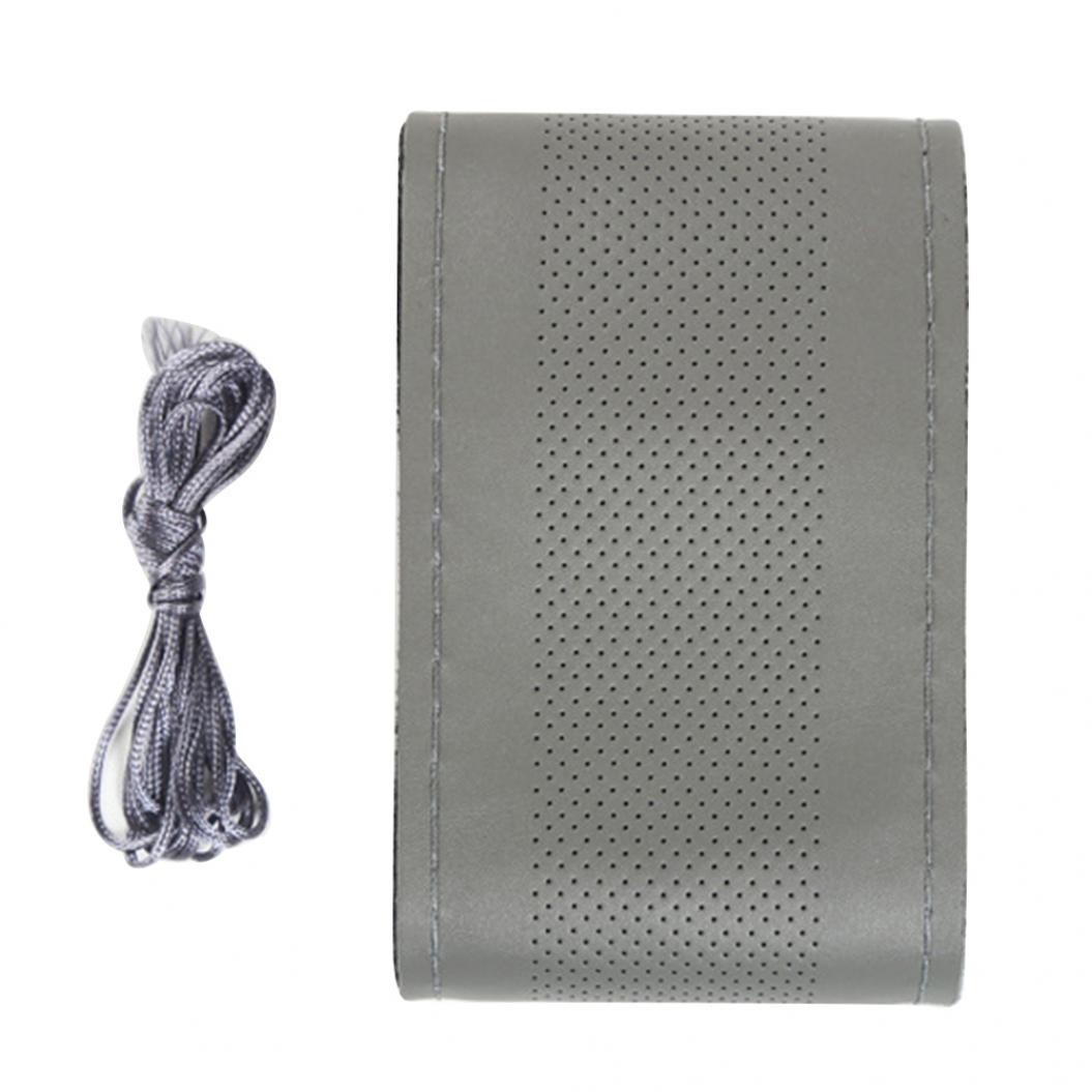 

Нескользящий автомобильный чехол на руль из коровьей кожи, автомобильные аксессуары для шитья своими руками коричневый