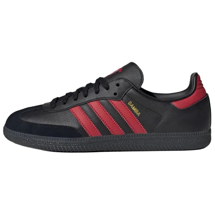 Manchester United X Adidas Samba Home Kit Unisex Sneakers Black Core-Black Mufc-Red JQ4036