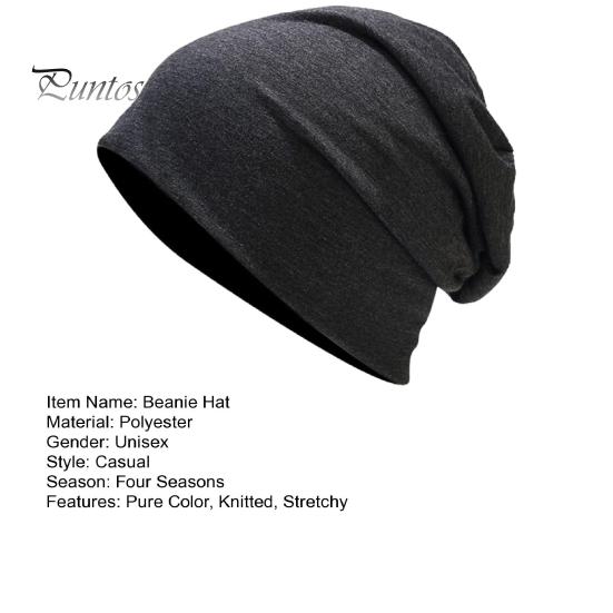 Ladies Hats Beanie Hat Double-layers Thin Stretchy Slouchy Baggy Keep Warm Solid Adults Color Spring Autumn Women Men Couple Skull Cap for Outdoor