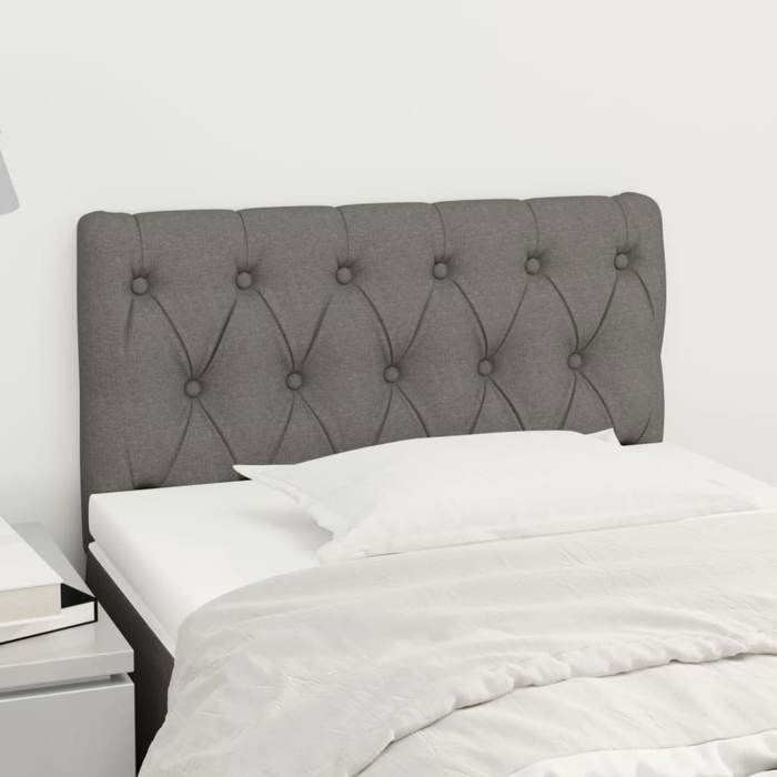 VidaXL Headboard Bedroom Furniture Single Bed Accessory Headboard Bed Frame Interior Dark Grey 80x7x78/88 346299