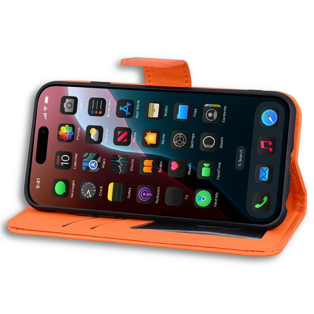 For iPhone 16 Case Cartoon Pattern Wallet Leather Phone Cover