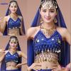 Belly Dance Performance Jewelry Set: Headdress, Veil, Necklace, Earrings, Head Chain, Ring, Bracelet