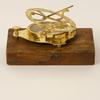 Solid Brass Sundial Compass Maritime Navigation Instrument