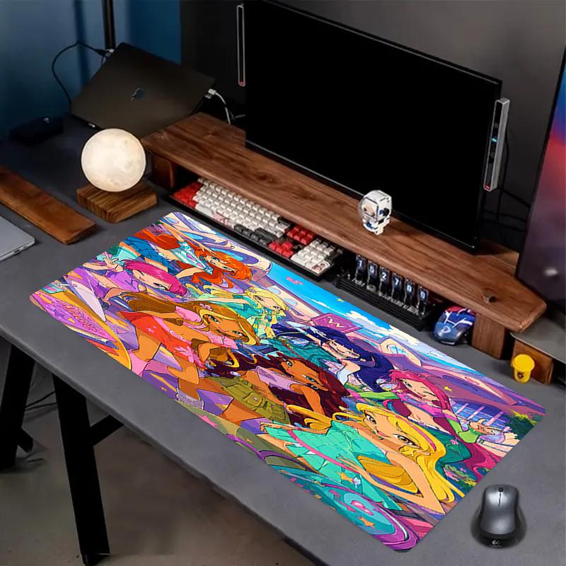 Winx Club Theme Mouse Pad, Non Slip Rubber Base, Multifunctional Office & Home Decor, Perfect for Workspace Personalization.