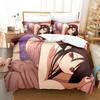 Kaguya Sama Love Is War Bedding Set 3PCS Kaguya Shinomiya Maid Outfit Red Heart Background Anime Print Duvet Cover All Sizes