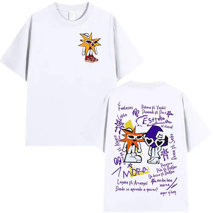 New Short Sleeved Round Neck Y2k Tshirt Men Clothing New in Top  Tees Mens TShirt Camisetas Rapper MORA Album 2025 Merch