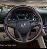 Cowhide Leather Hand-Stitched Steering Wheel Cover - Multiple Sizes & Colors Available