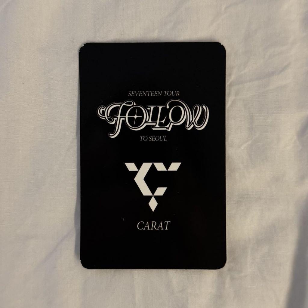 [USED] SEVENTEEN FOLLOW Korea Exclusive Carat Zone Trading Card Woozi
