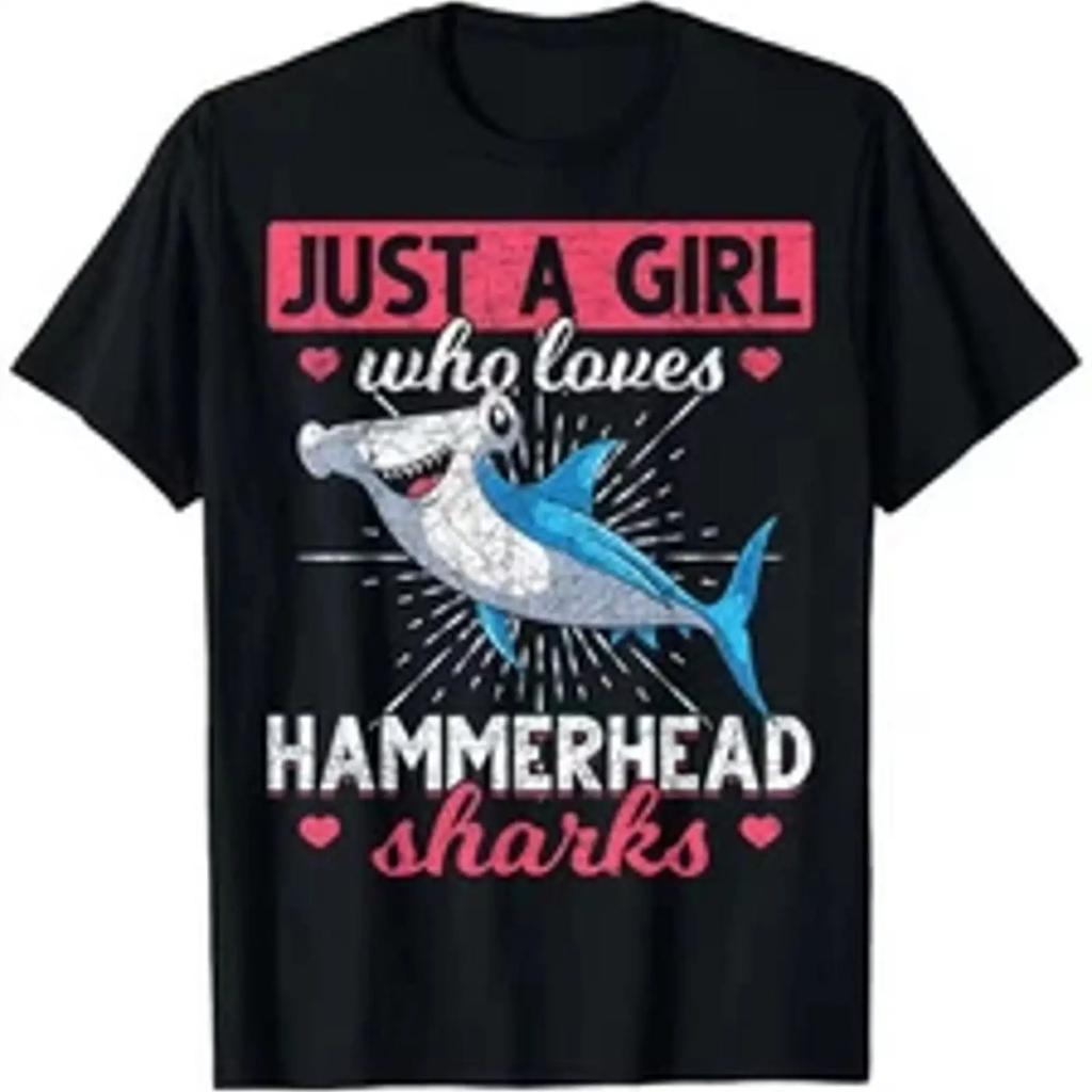 Casual Style Shark T Shirt For Unisex Just A Girl Who Loves Hammerhead Sharks Vintage Slightly Streetwear Homme Soft