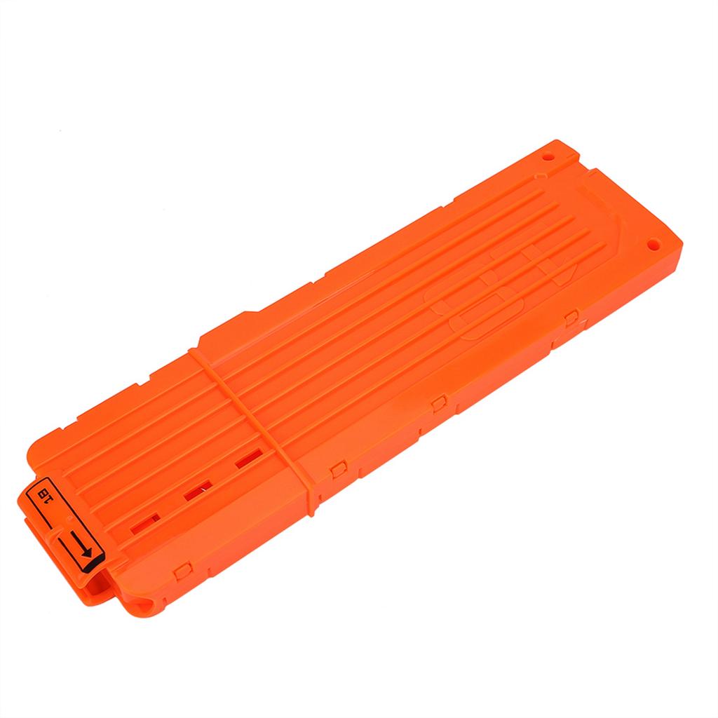 18 EVA Soft Clip Plastic Toy Cartridge Holder (Opaque Orange)