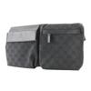 GUCCI body bag Waist bag 28566 black GG canvas/leather unisex Used