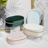 Velvet Jewelry Zipper Box Flip Cover Necklace Earring Organizer Simple Oval Jewelry Box  Travel