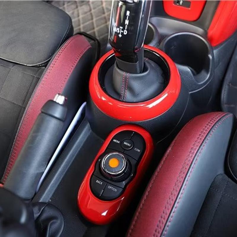 Car gear lever Decorative Cover For MINI ONE Cooper S F54 F55 F56 F57 F60 Countryman Shift Panel Protection Sticker Accessories