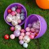 50/10Pcs Fillable Easter Eggs Opening Empty Plastic Egg Toys Colorful Candies Gift Packaging Boxes Easter Party Home Decorations