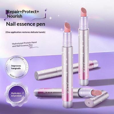 Penna Olio per Cuticole Unghie in Ceramica 3in1 Rimuovi Cuticole Unghie Idratante Illuminante Previene Danni alle Unghie Strumento per la Cura della Manicure