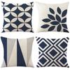 Pillow Nordic Geometric Linen Pillow Case Office Sofa Cushion Bedside Backrest Pillow Home