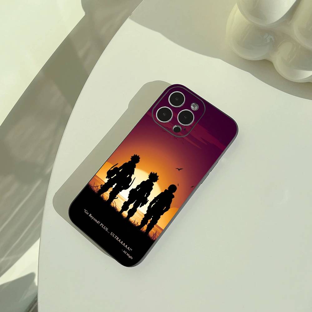 

Classic Anime-My H-Hero A-Academia Phone Case For iPhone 17,16,15,14,13,12,11 Pro Max,16/15/14Plus,XS Soft Black Cover iPhone14