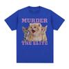 Murder The Elite Funny Cat Meme Tshirts Mens Clothing Fashion Vintage Short Sleeves Tshirt Cotton Summer Oversized T Shirts