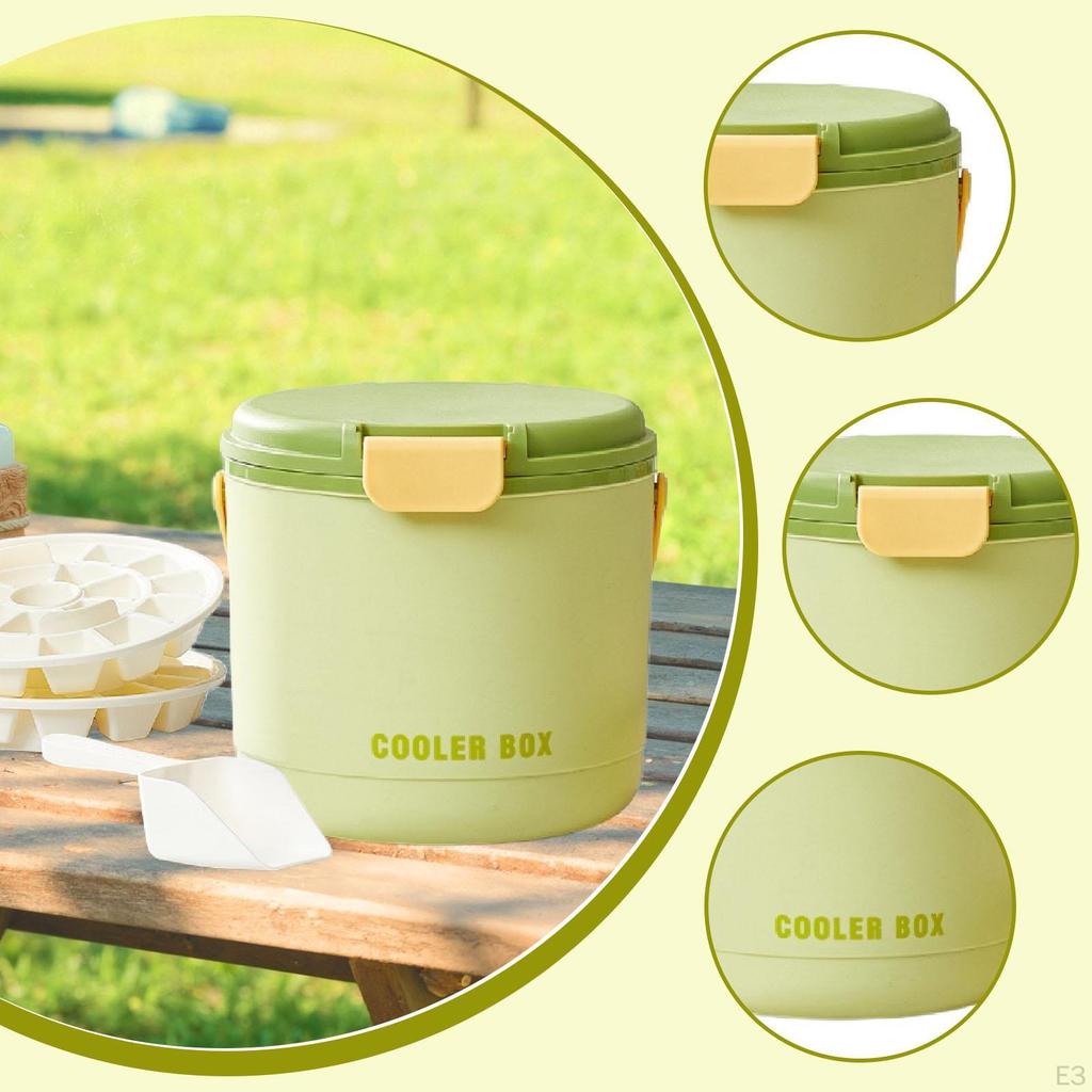 2.6L Ice Holder Bin for Drinks And Picnics with Cube Tray