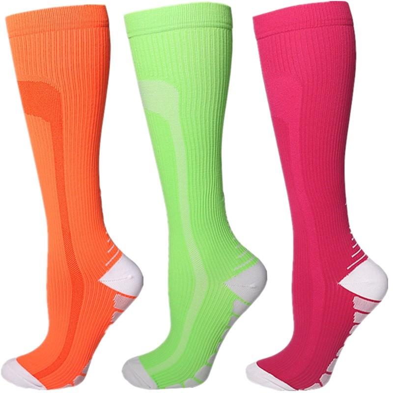 1/3 Pairs Compression Socks Knee High 20-30 Mmhg Fit Medical Edema Diabetes Varicose Veins Running Marathon Sports Socks
