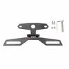 Black Iron Tag Plate Holder with Slotted Mounting Arms Foldable Folding Motorcycle Bracket