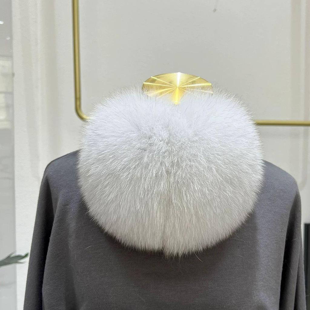 Women's Korean Style Winter Cycling Earmuffs - XL Real Fox Fur, Anti-Freeze, Cold-Proof Ear Protection Trend.